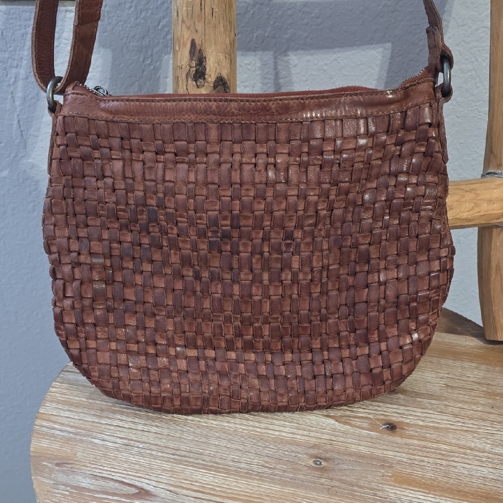 Anthropologie Vilenca Holland Leather  Woven Shoulder Bag
